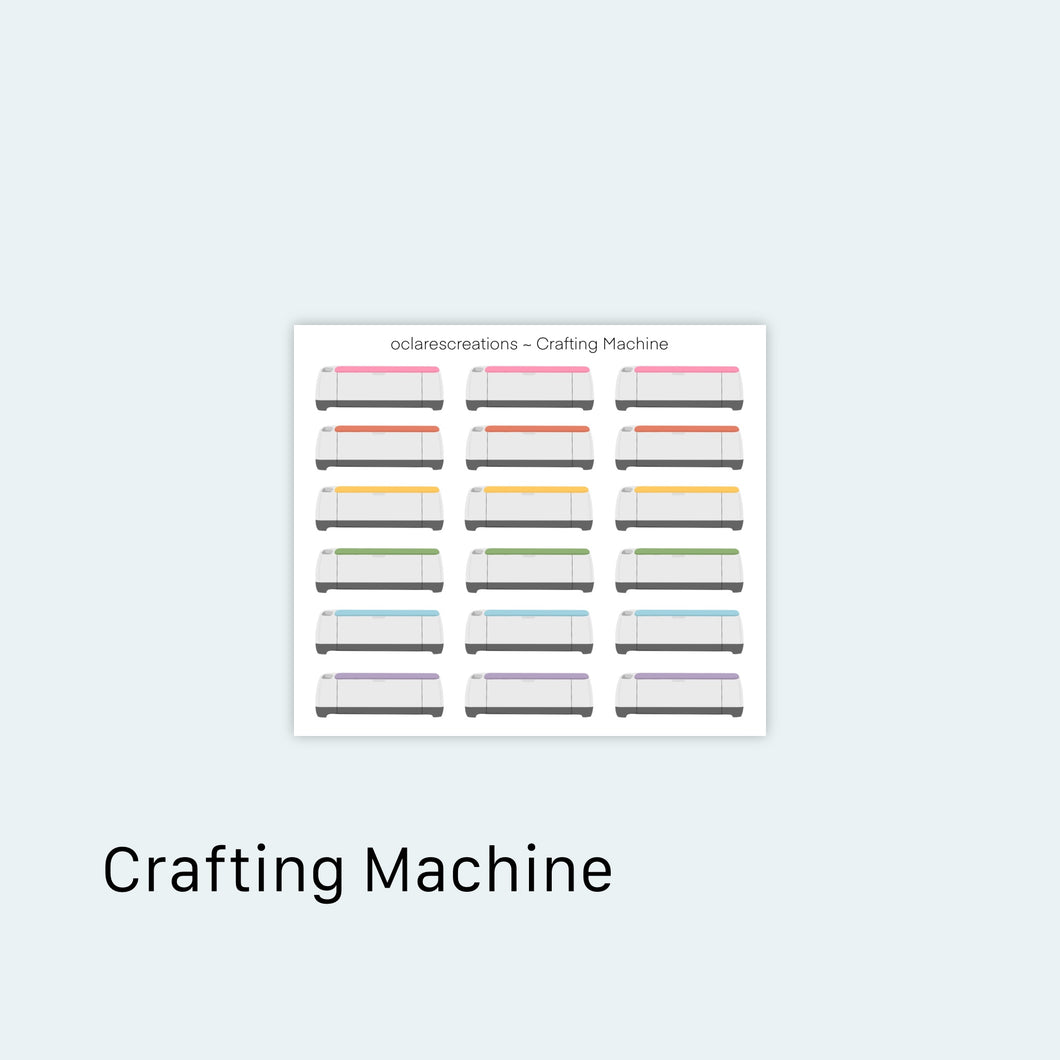 Crafting Machine Icons Sticker Sheet