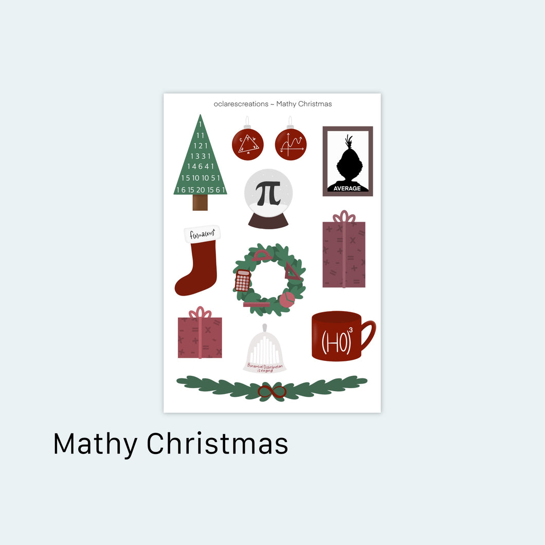 Mathy Christmas Stickers