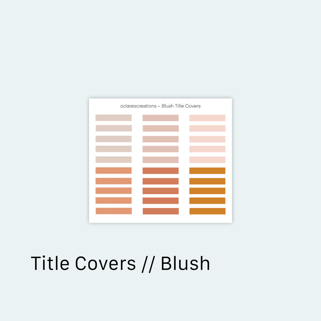 Title Cover Stickers // Blush