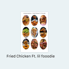 Load image into Gallery viewer, Fried Chicken ft. lil fooodie Sticker Sheet
