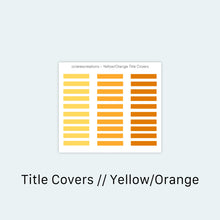 Load image into Gallery viewer, Title Cover Stickers // Yellow/Orange
